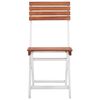vidaXL Ensemble de bistro 3 pcs Bois d'acacia Marron fonc&eacute; et blanc