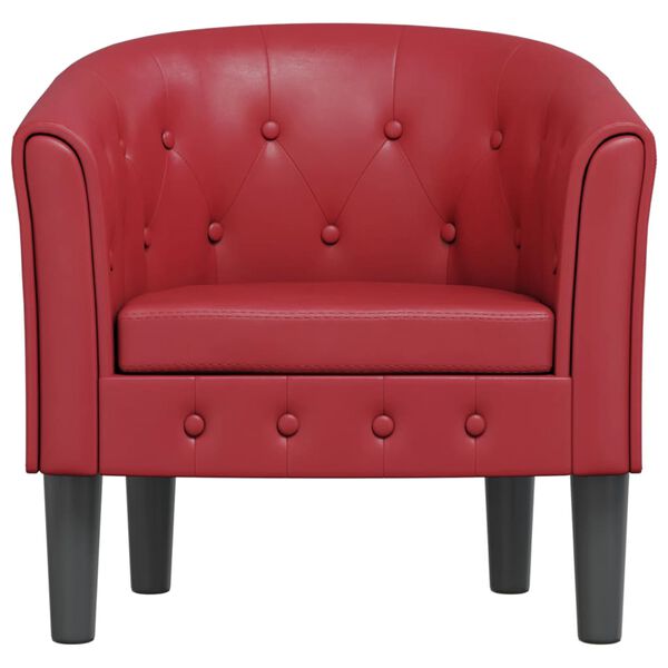 vidaXL Chaise cabriolet rouge bordeaux similicuir