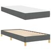 vidaXL Lit &agrave; ressorts avec matelas Gris fonc&eacute; 80 x 200 cm tissu