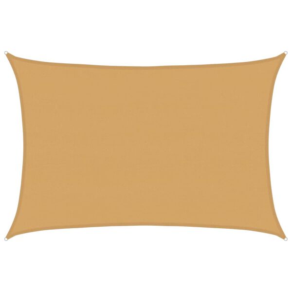 vidaXL Voile d'ombrage 160 g/m&sup2; rectangulaire sable 5x6 m PEHD