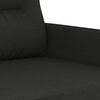 vidaXL Ensemble de canap&eacute;s 3 pcs avec coussins noir tissu