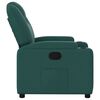 vidaXL Fauteuil inclinable Vert foncé Tissu