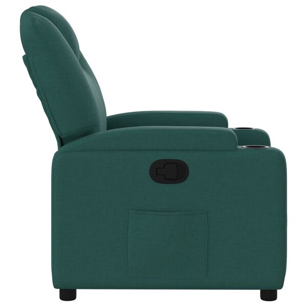 vidaXL Fauteuil inclinable Vert foncé Tissu