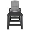 vidaXL Chaise longue anthracite plastique
