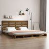 vidaXL Cadre de lit Marron miel 140x190 cm Bois de pin massif