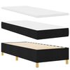 vidaXL Lit &agrave; ressorts avec matelas gris fonc&eacute; 90x190 cm Noir tissu