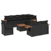 vidaXL Patio Sofa Set 9 place Black