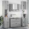 vidaXL Ensemble de mobilier de salle de bain 5 pcs Gris Sonoma