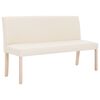 vidaXL Banc 139,5 cm Cr&egrave;me Polyester