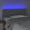 vidaXL T&ecirc;te de lit &agrave; LED Gris clair 90x5x78/88 cm Tissu