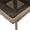 vidaXL Ensemble &agrave; manger de jardin et coussins 5 pcs beige rotin verre