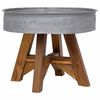 vidaXL Table basse bois de r&eacute;cup&eacute;ration m&eacute;lang&eacute; 60x45 cm argent&eacute;