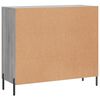 vidaXL Buffet sonoma gris 90x34x80 cm bois d'ing&eacute;nierie