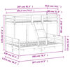 vidaXL Lit superpos&eacute; sans matelas 80x200/120x200 cm bois massif