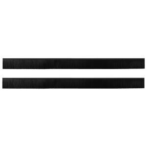 vidaXL Brosses de porte adh&eacute;sives 2 pc Noir 100 cm Alliage d'Aluminium