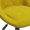 vidaXL Chaises à manger pivotantes lot de 2 jaune moutarde velours