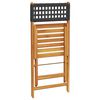vidaXL Ensemble &agrave; manger de jardin 5 pcs r&eacute;sine tress&eacute;e et bois massif