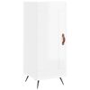 vidaXL Buffet Blanc brillant 34,5x34x90 cm Bois d'ing&eacute;nierie