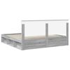 vidaXL Cadre de lit Gris Sonoma 200 x 200 cm Bois de pin massif