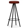 vidaXL Ensemble de bar 7 pcs Bois massif recycl&eacute; et cuir v&eacute;ritable