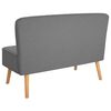 vidaXL Canapé 117 x 55,5 x 77 cm Tissu Gris clair