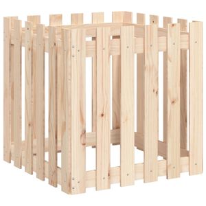 vidaXL Jardini&egrave;re avec design de cl&ocirc;ture 60x60x60 cm pin massif