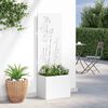 vidaXL &Eacute;cran de confidentialit&eacute; de jardin Floral Blanc 50 x 140 cm