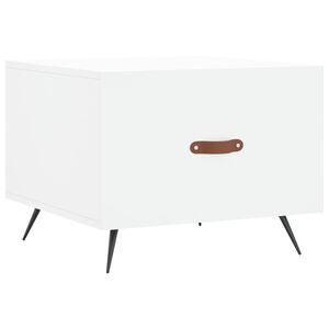 vidaXL Table basse blanc 50x50x40 cm bois d'ing&eacute;nierie
