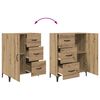 vidaXL Buffet Ch&ecirc;ne artisanal 69,5 x 34 x 90 cm Bois d'ing&eacute;nierie