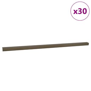 vidaXL Nez de marche 30 pcs Marron 67 x 3 x 2 cm Aluminium