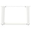vidaXL Pieds de table basse en U, 2 pi&egrave;ces, blanc, 50 x (30-31) cm, acier