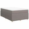 vidaXL Sommier &agrave; lattes de lit avec matelas Taupe 120x200 cm Tissu