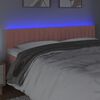 vidaXL T&ecirc;te de lit &agrave; LED Rose 160x5x78/88 cm Velours