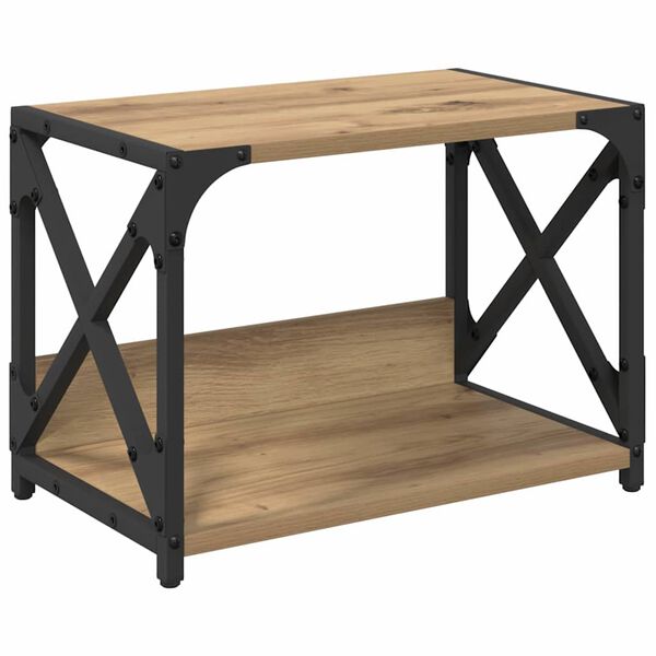 vidaXL Support d'imprimante Ch&ecirc;ne artisanal 44 x 26 x 31.5 cm