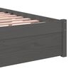 vidaXL Cadre de lit sans matelas gris bois massif 75x190 cm