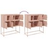 vidaXL Buffet rose 100,5x39x107 cm acier