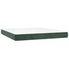 vidaXL Sommier &agrave; lattes de lit matelas et LED Vert fonc&eacute; 160x200 cm
