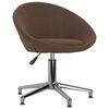 vidaXL Chaises pivotantes &agrave; manger lot de 2 marron tissu