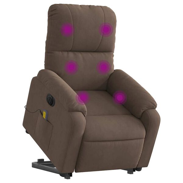 vidaXL Fauteuil inclinable de massage électrique marron
