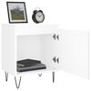 vidaXL Tables de chevet 2 pcs blanc 40x30x50 cm bois d'ing&eacute;nierie
