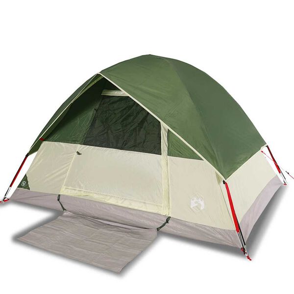 vidaXL Tente de camping &agrave; d&ocirc;me 4 personnes vert imperm&eacute;able