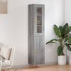 vidaXL Buffet haut Sonoma gris 34,5x34x180 cm Bois d'ing&eacute;nierie