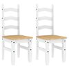 vidaXL Ensemble &agrave; manger Panama 3 pcs blanc bois de pin massif