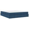 vidaXL Lit avec rangement et matelas Bleu 180 x 200 cm Polyester