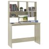 vidaXL Bureau avec &eacute;tag&egrave;res Ch&ecirc;ne sonoma 110 x 45 x 157 cm