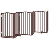 vidaXL Barri&egrave;re pour chien porte pliable 12 panneaux bois de peuplier