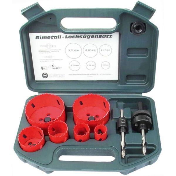 Br&uuml;der Mannesmann Kit de scie cloche Huit pcs Acier rapide