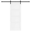 vidaXL Porte coulissante Blanc 83 x 211 cm Pin massif