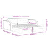vidaXL Lit de jour avec gigogne sans matelas gris fonc&eacute; 80x200 cm