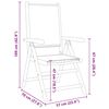 vidaXL Chaises inclinables de jardin lot de 6 vert tissu bois massif